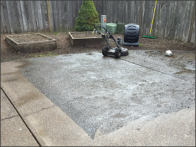 Power Washing a backyard in Eugene, Springfield Oregon